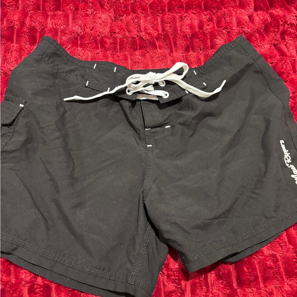 Maui Rippers Men's Black Swim Shorts with Drawstring 32x4.5